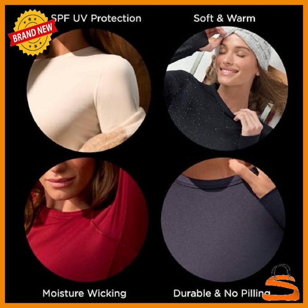 Fleece Lined Thermal Base Layer Set Long Sleeve & Leggings Cold Weather - Picture 5 of 8